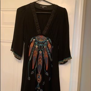 Ladies black w/embroidered tunic, shirt or dress